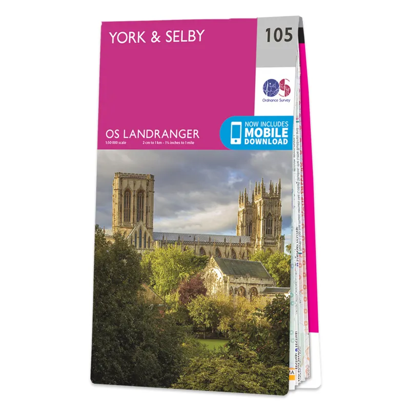 OS Landranger Map 105 - York and Selby